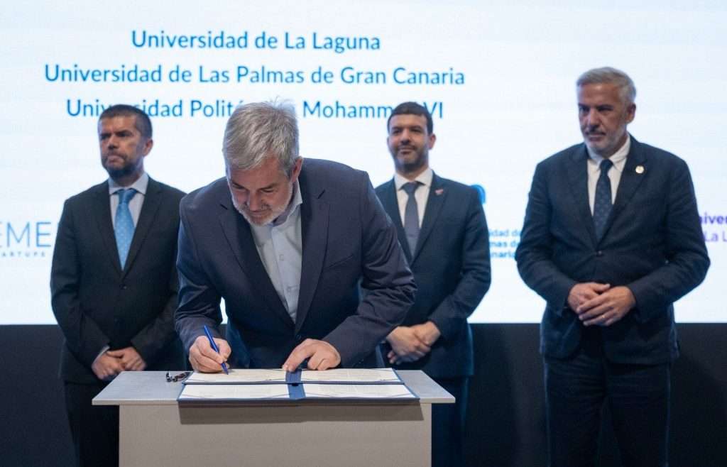 El presidente Clavijo, durante el acto